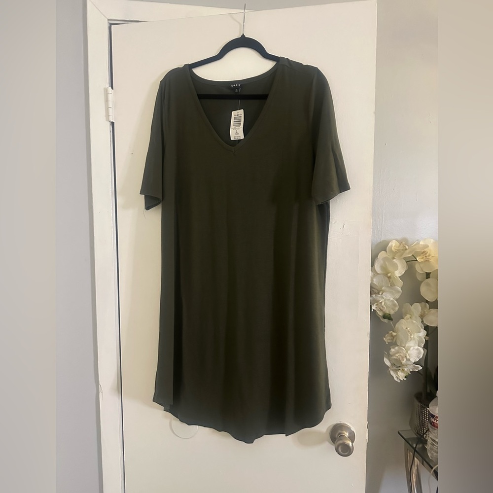 Torrid Olive green dress
